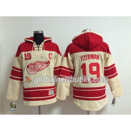 Detroit Red Wings Steve Yzerman 19 Cream Sawyer Hooded Sweatshirt - Herre